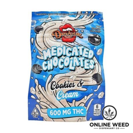 Devour 600mg THC Medicated Chocolates – Cookies & Cream