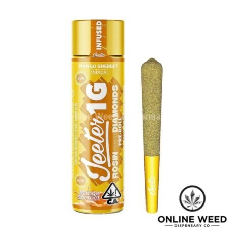 Jeeter 1g Rosin Enhanced Diamonds Pre-Rolled Joint – Mango Sherbet