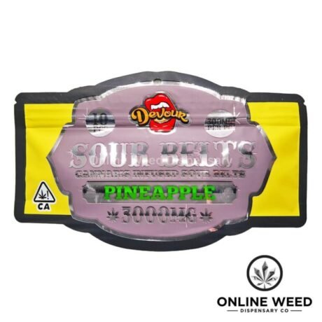 Devour Sour Belts – Pineapple 3000mg