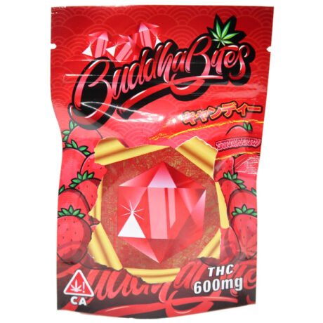 Buddha Bites THC Infused Gummies 600mg – Strawberry