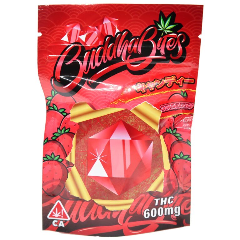 Buddha Bites THC Infused Gummies 600mg – Strawberry