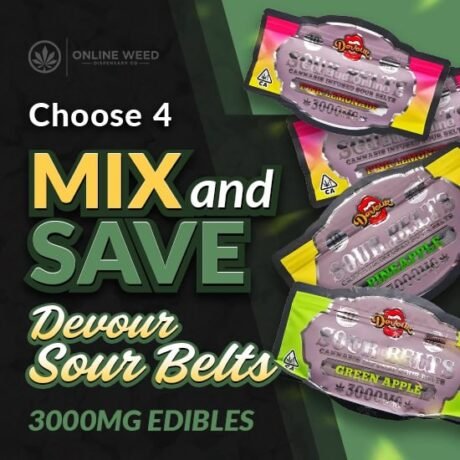 Devour Sour Belts 3000MG – Mix & Match – Pick Any 4
