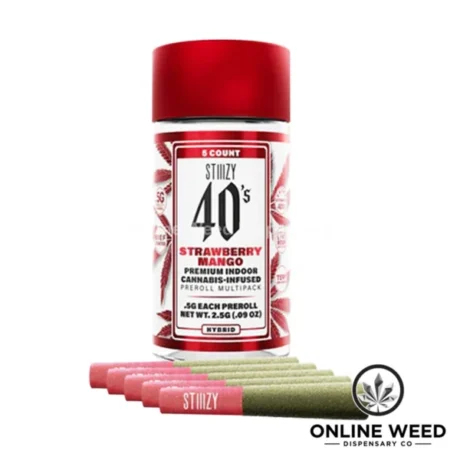 Stiiizy 40’s 2.5g Infused Pre-Rolls – Strawberry Mango