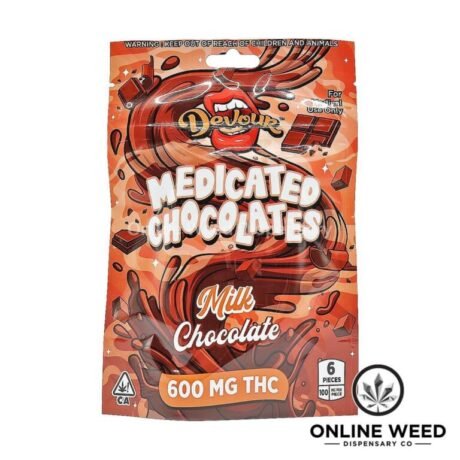 Devour 600mg THC Medicated Chocolates – Milk Chocolate