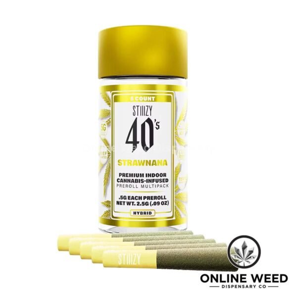 Stiiizy 40’s 2.5g Infused Pre-Rolls – Strawnana