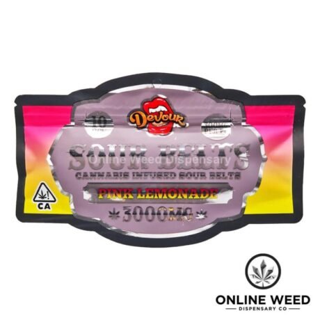 Devour Sour Belts – Pink Lemonade 3000mg