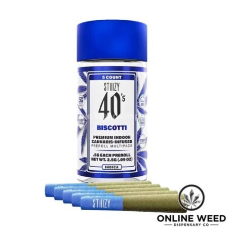 Stiiizy 40’s 2.5g Infused Pre-Rolls – Biscotti